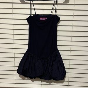 Edikted Navy Blue Spaghetti Strap Dress